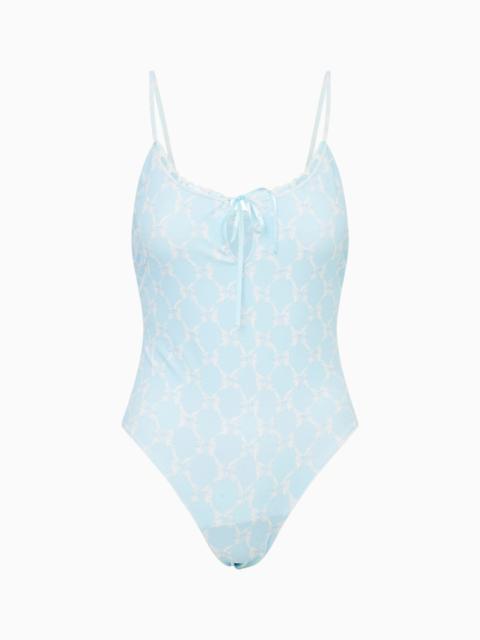 Laguna Bow Print One-Piece Swimsuit