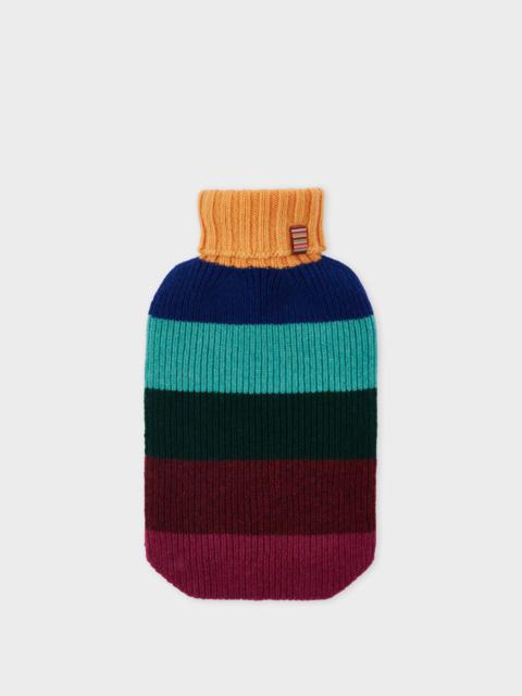 Multistripe Lambswool Hot Water Bottle Cover