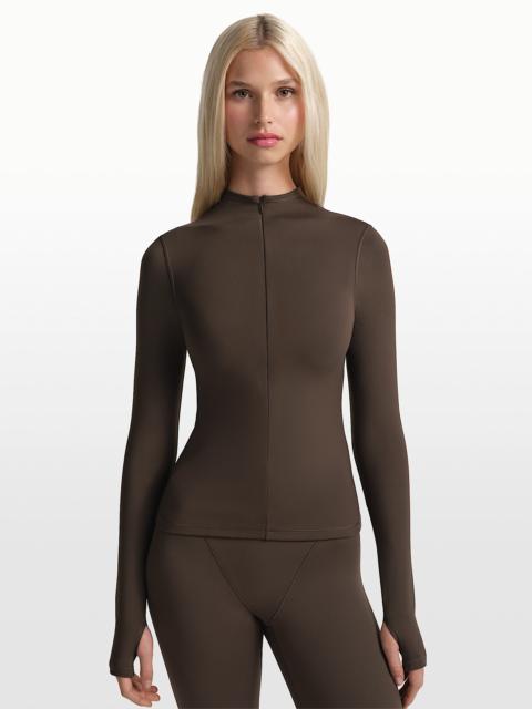 NikeSKIMS Matte Women's 1/2-Zip Mock-Neck Long-Sleeve Top