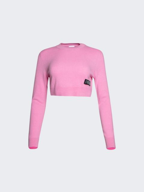 Cropped Long Sleeve Jumper Pink Pearl