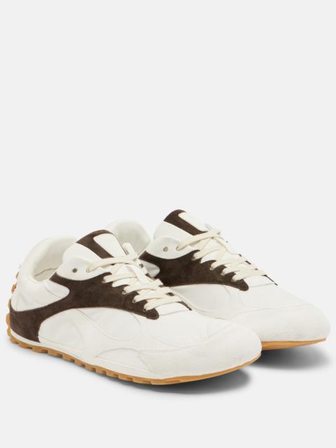 Orbit Flash suede-trimmed sneakers