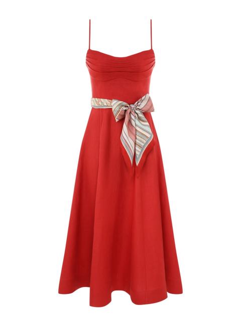 REBELLION TUCK MIDI DRESS