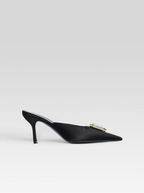 FRANCESCA SATIN KITTEN MULE