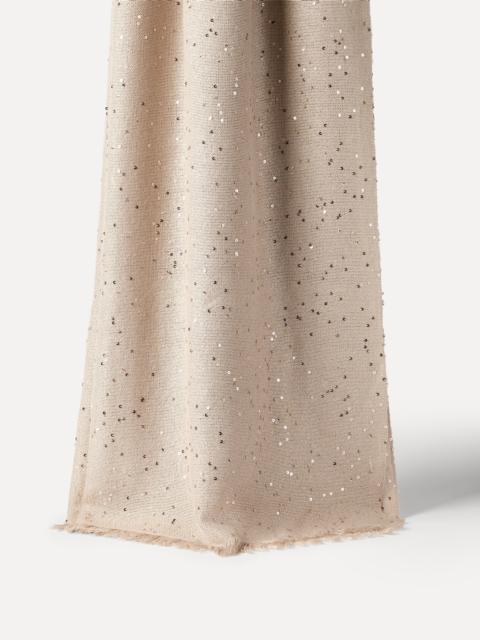 Cashmere and silk Diamond yarn scarf