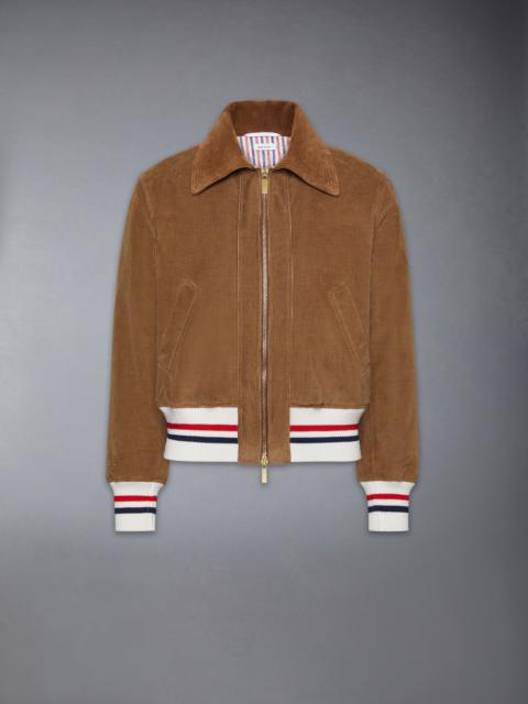 WALE CORDUROY DOWN FILLED CROPPED FLIGHT JACKET