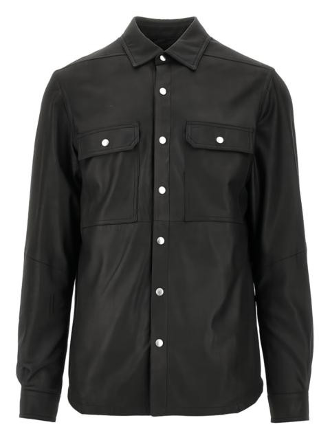 buttoned long-sleeve overshirt