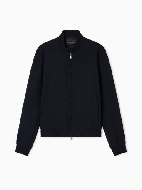 TECHNICAL SEERSUCKER FABRIC BLOUSON