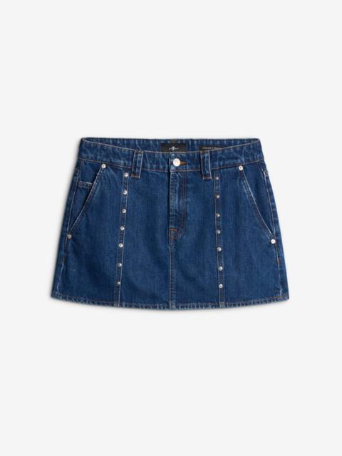 MANKIND Milly Studded Mini Skirt in Le Blue