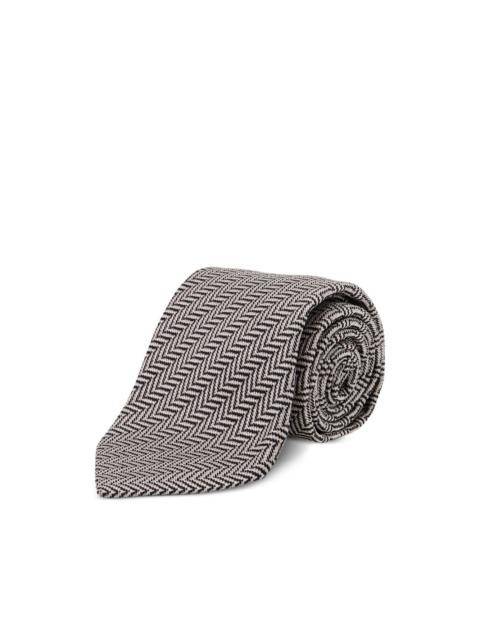 herringbone silk tie