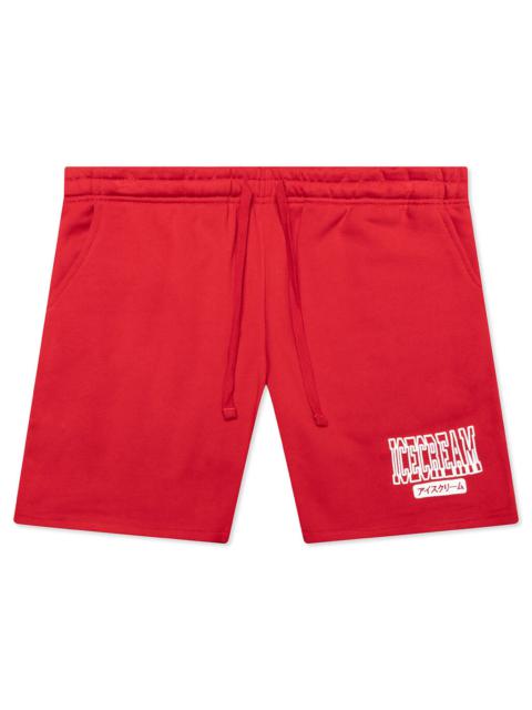 COLLEGE SWEATSHORTS - HAUTE RED