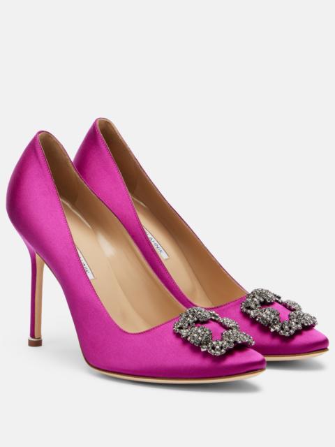 Hangisi embellished satin pumps