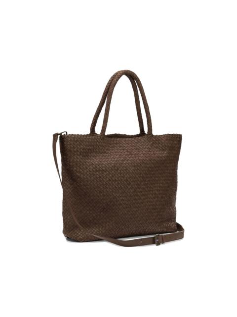 woven handle tote bag