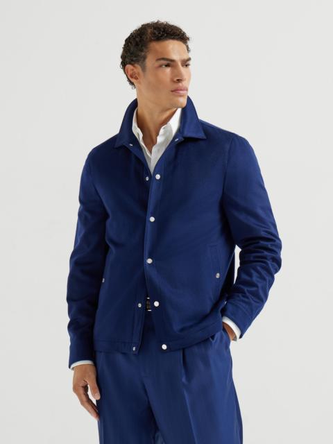 Lightweight cashmere flannel outerwear jacket