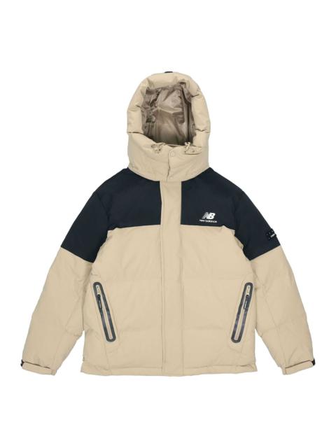 New Balance Winter Classic Down Jacket 'Beige Black' AMJ14323-BEI