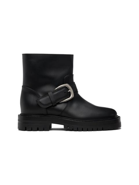Black Tabi County Buckle Ankle Boots
