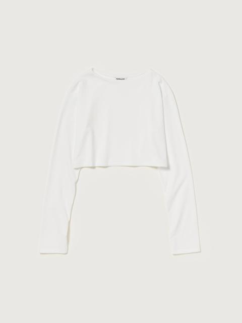 HIGH GAUGE COTTON JERSEY BOAT NECK L/S TEE