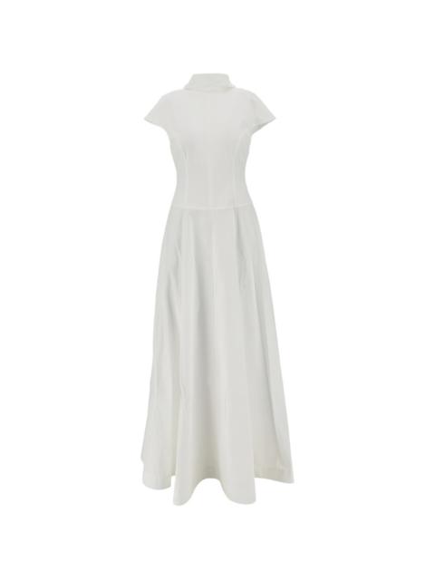 high-neck maxi dress