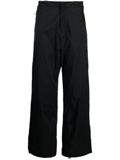 high-waisted straight-leg trousers