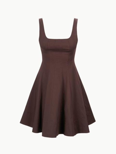 STAUD WELLS MINI DRESS EARTH