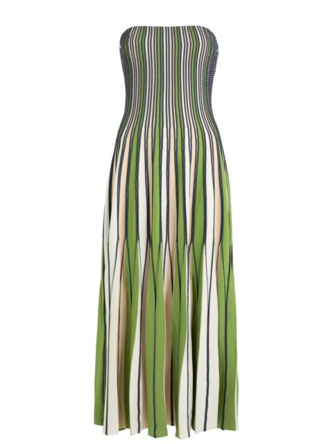 Simkhai Soleil Striped Knit-jersey Midi Dress