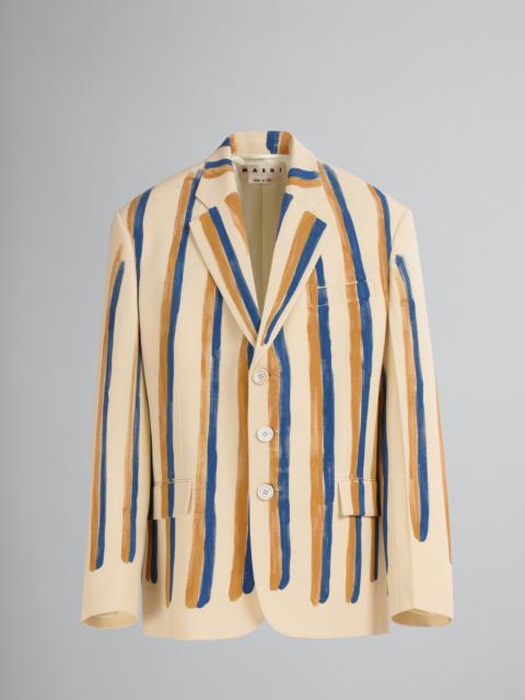 WATERCOLOUR STRIPE GRAIN DE POUDRE BLAZER
