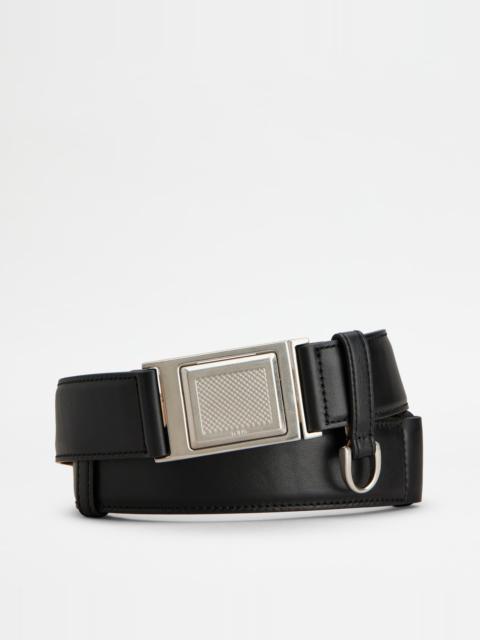 BELT IN LEATHER - BLACK