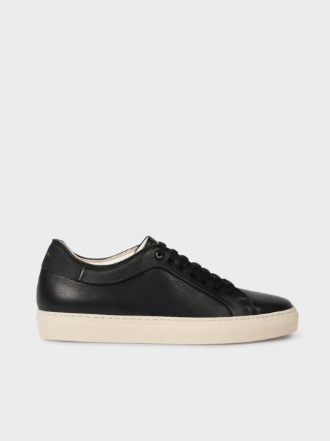 Black Leather 'Basso' Trainers With Cream Soles
