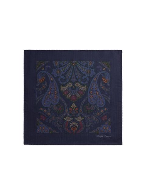 paisley-pattern pocket square