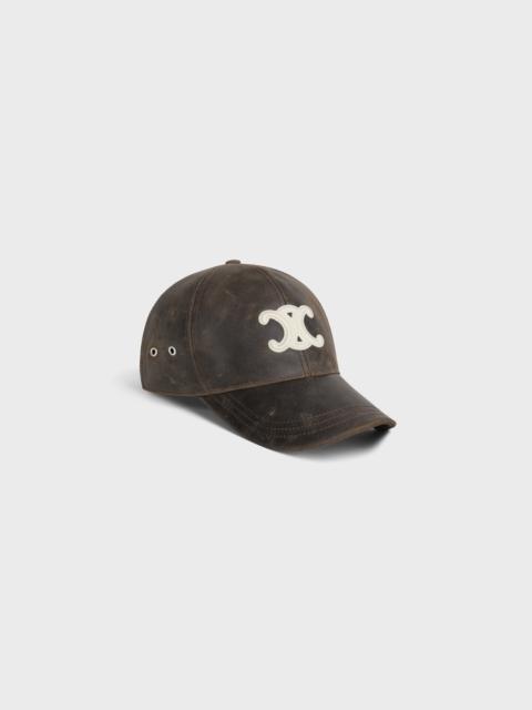 triomphe baseball cap IN WAXED SUEDE CALFSKIN