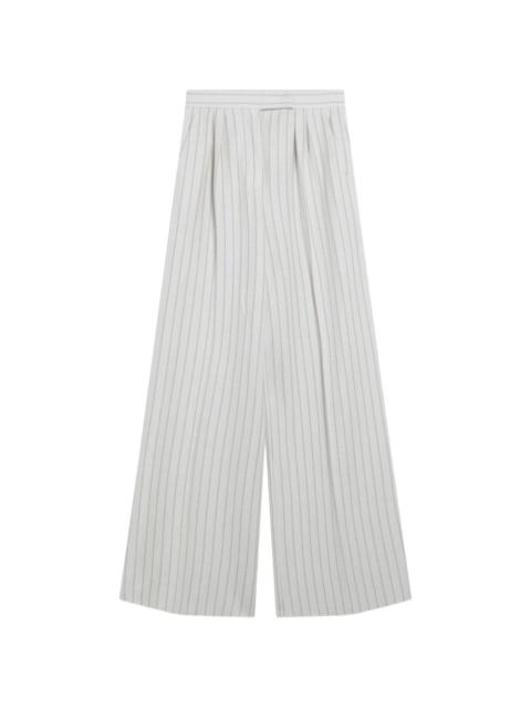 pinstriped trousers
