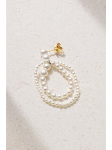 Wrapped 14-karat Recycled Gold Pearl Single Earring