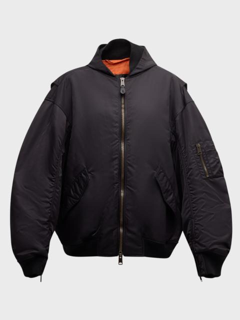 Men's Light Hooded Bomber Jacket