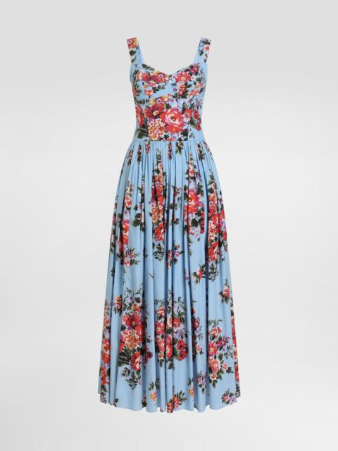 Flower bouquet-print dress