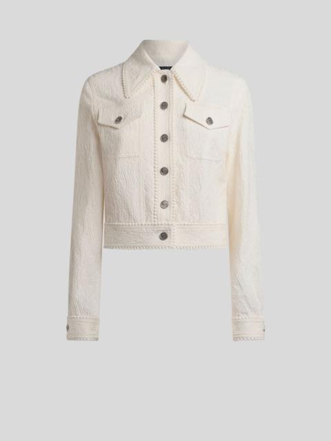 CROPPED PAISLEY JACQUARD JACKET