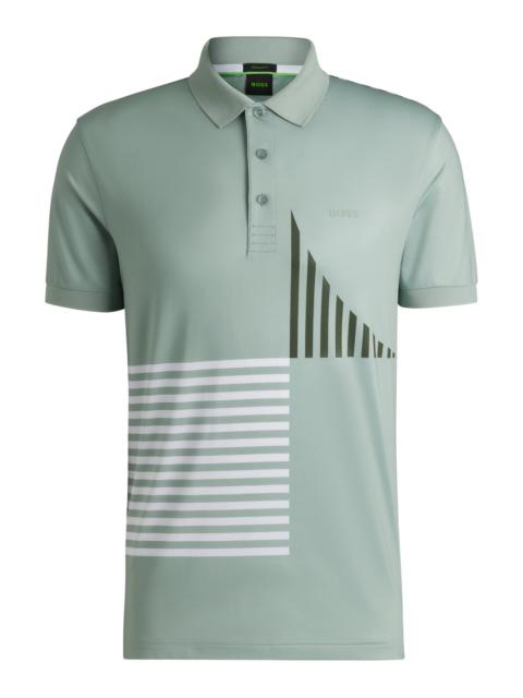 PADDY ACTIVE STRETCH-JERSEY POLO SHIRT WITH DIGITAL PRINT