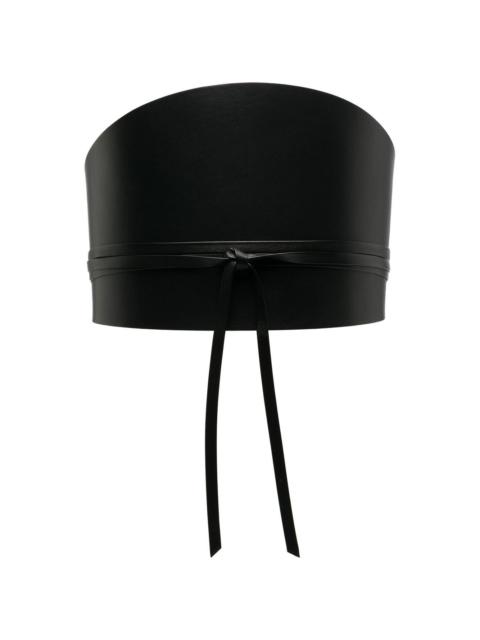 Undone corset leather belt