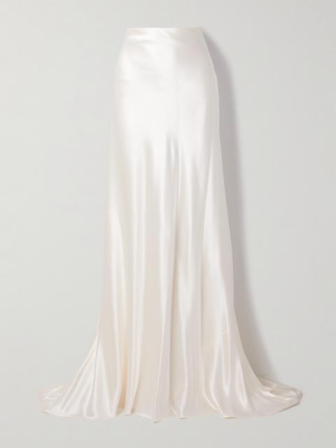 Dree Wool And Silk-blend Charmeuse Maxi Skirt