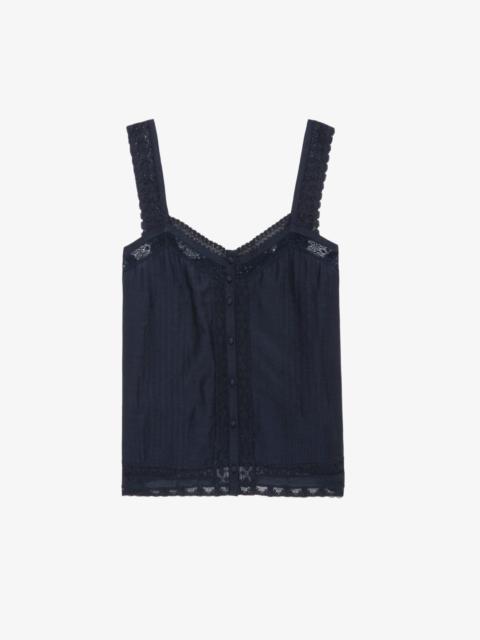 Celite Navy Lace Camisole