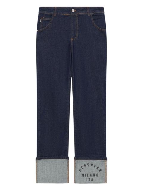 turn-up hem jeans