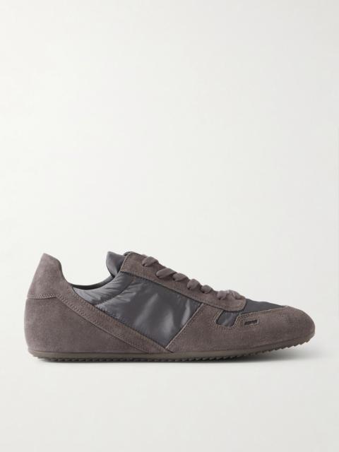 Minimal Suede and Nylon Sneakers Gray