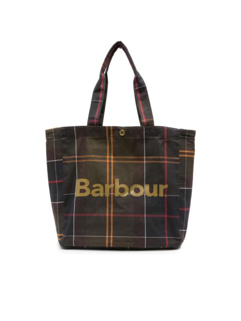 tartan-plaid tote bag