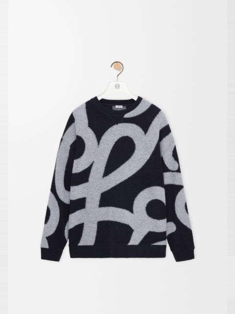 Sweatshirt in wool and cotton