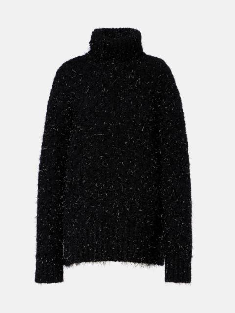 Wool-blend turtleneck sweater