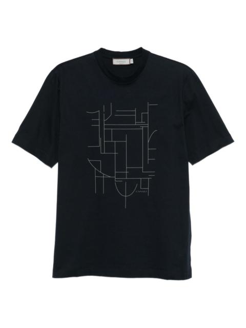 geometric-print T-shirt