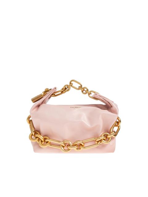 mini Sync chain padlock leather tote bag