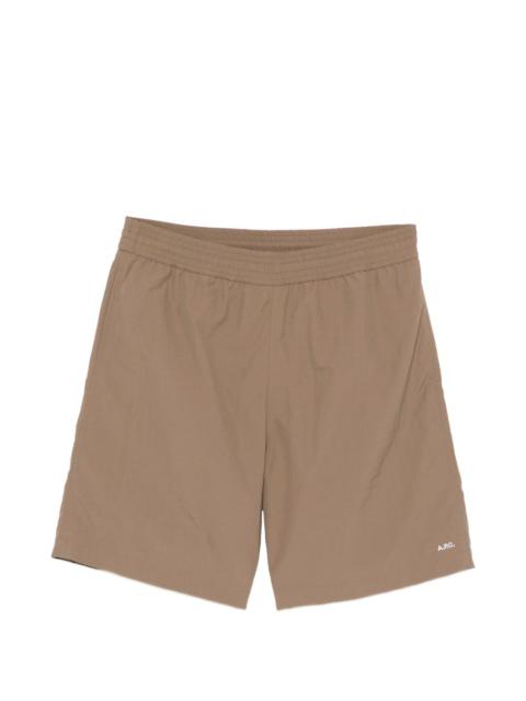 elasticated-waist logo shorts