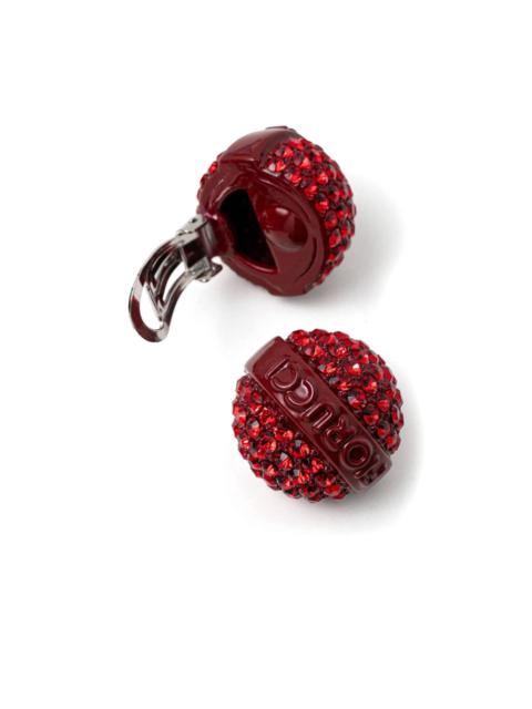 crystal-embellished clip earrings