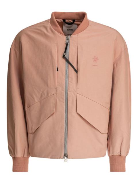 zip-fastening panelled bomber jacket