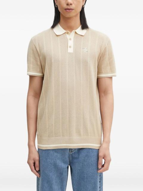 embroidered-logo polo shirt