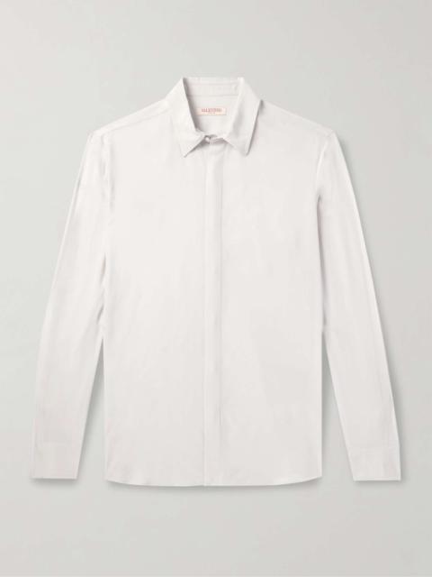 Slim-Fit Silk Crepe de Chine Shirt